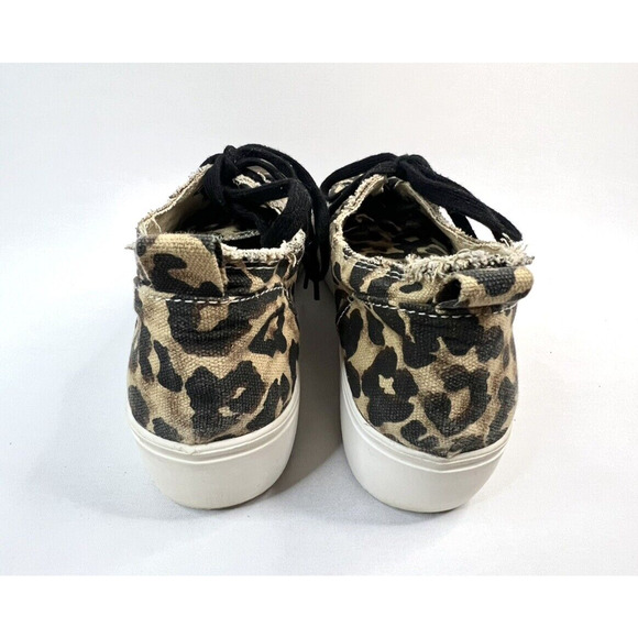 JELLYPOP 'Newstar' Leopard Print Canvas Platform Lace Up Sneakers Sz. 8.5 - Picture 5 of 8